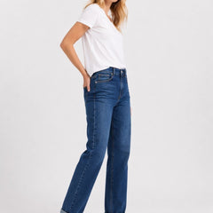 M&S Per Una Girlfriend Jeans Mid Rise Turn Up Lyocell Blend Relaxed Fit - Quality Brands Outlet