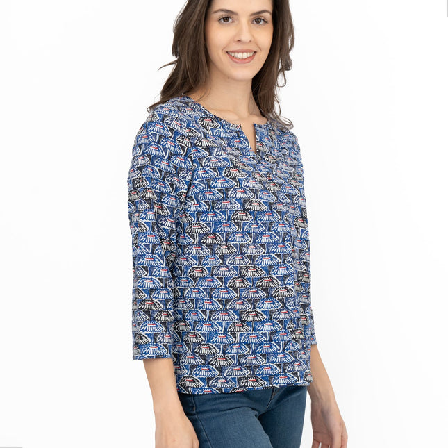 Seasalt Womens Watercolour Sketch Top Daisy Tiles Ink-Quality Brands Outlet-