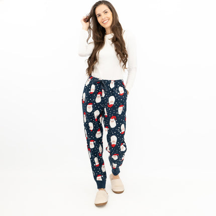 Old Navy Gap Womens Navy Santa Head Christmas Jogger Style Pyjama Bottoms Elasticated Waist Trousers-Quality Brands Outlet-
