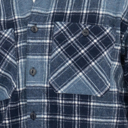 Jared Check Overshirt Storm Blue-Quality Brands Outlet-
