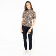 Karen Millen Short Sleeve Animal Print Tops