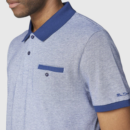 Two Tone Piqué Polo Shirt – Royal Blue