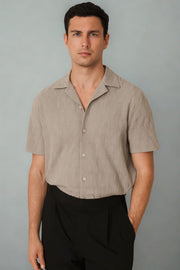 Ackling Cuban Shirts Mocha Short Sleeve - Quality Brands Outlet