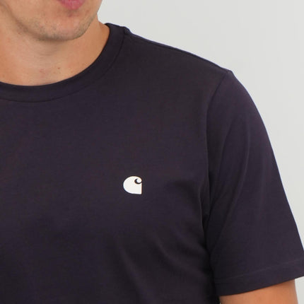 Madison Purple T-shirts Crew Neck Short Sleeve Tops-Quality Brands Outlet-