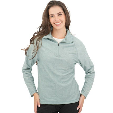 Trespass Half Zip Microfleece Fleece Jackets Green-Quality Brands Outlet-
