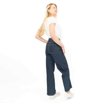 M&S Wide Leg Blue Jeans Dark Indigo