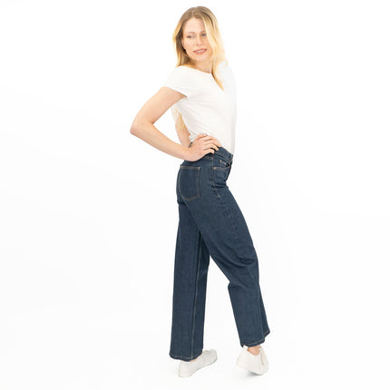 M&S Wide Leg Blue Jeans Dark Indigo