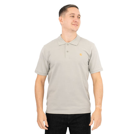 Premium Brand Mens Polo Shirt Chase Pique Cotton Grey-Quality Brands Outlet-