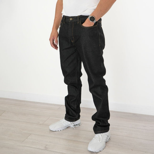 Jeans Regular Fit Straight Leg Black Marl-Quality Brands Outlet-
