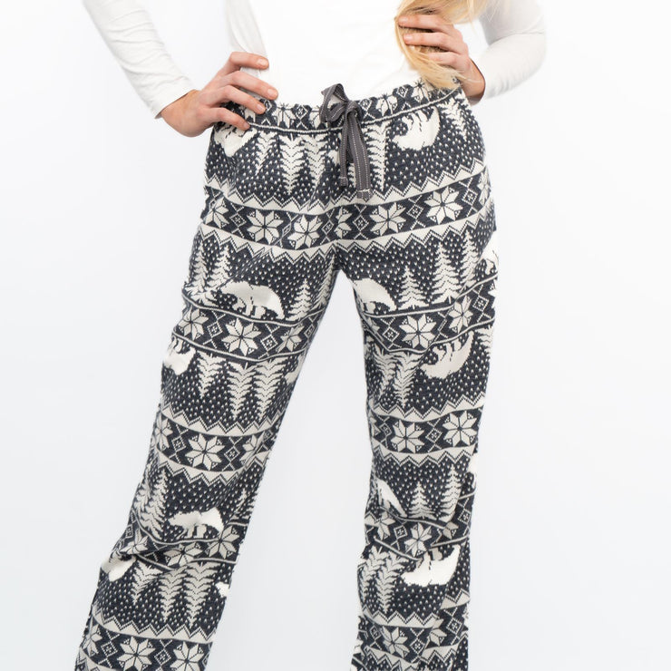 Old Navy Gap Womens Grey Polar Bear Christmas Pyjama Bottoms Elasticated Waist Trousers