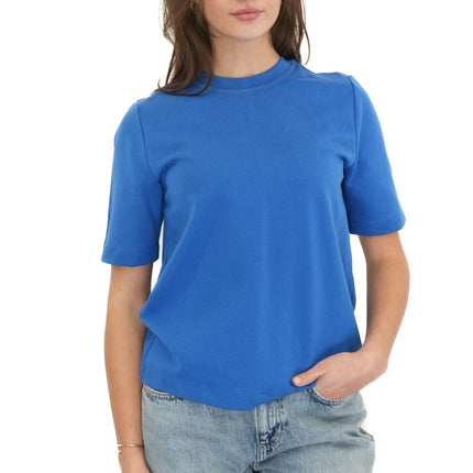 M&S Autograph Blue T-Shirts Short Sleeve-Quality Brands Outlet-