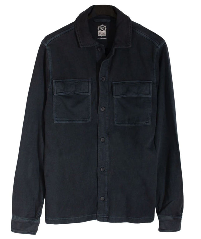 M&S Blue Cotton Overshirt Shacket-Quality Brands Outlet-