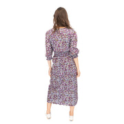 Seasalt Purple Fawn Dress Waisted Midi Organic Cotton - Quality Brands Outlet