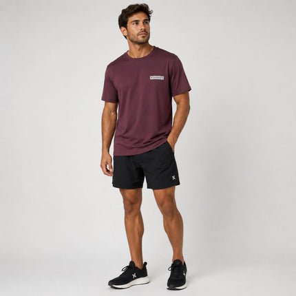 Mens Performance Crew Neck T-Shirt – Burgundy