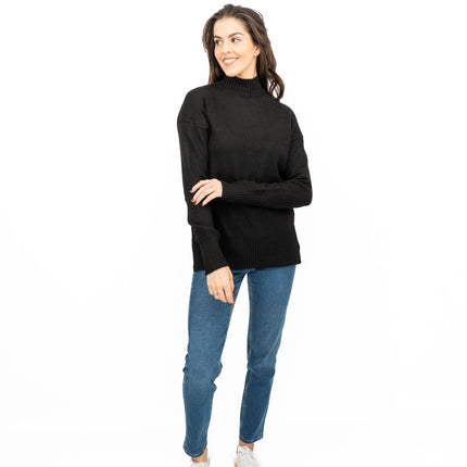Nobodys Child Longline Jumper Funnel Neck Supersoft Black-Quality Brands Outlet-