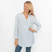 White Stuff Blue Rhiannon Longline Shirt