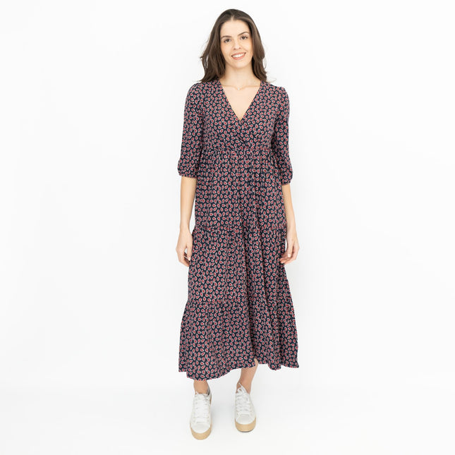 Seasalt Sky Branch Navy Jersey Midi Dress-Quality Brands Outlet-