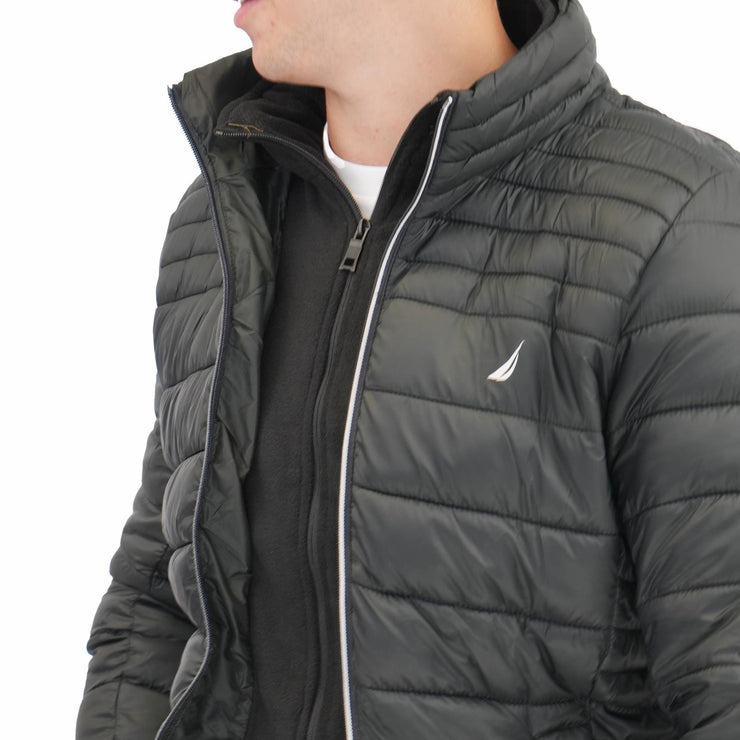 Nautica Performance Double Zip Puffer Jacket Black - Quality Brands Outlet