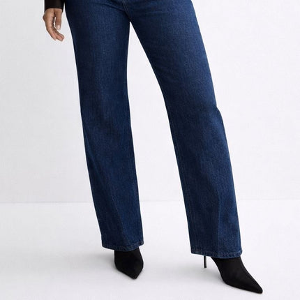 M&S x 16Arlington Pure Cotton High Waisted Wide Leg Jeans Denim - Quality Brands Outlet