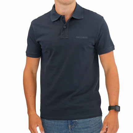 Mens Polos Premium Brand Navy Pique Polo Shirts Short Sleeve-Quality Brands Outlet-