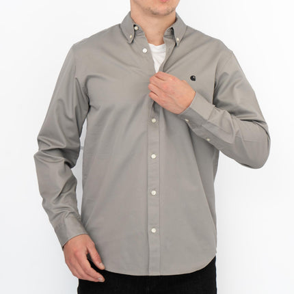 Premium Brand Shirt Long Sleeve Madison Royal Grey
