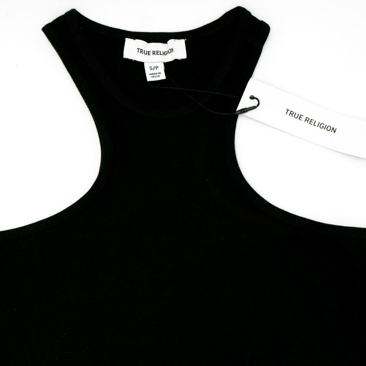 True Religion Bodysuit Black Cotton Sleeveless Tank Tops