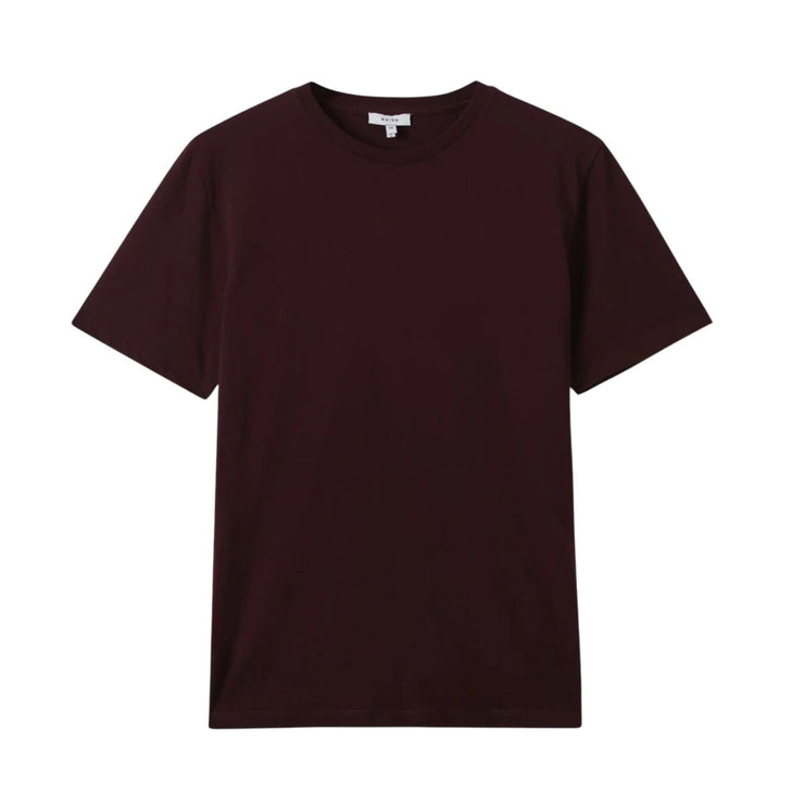 Bless Cotton T-Shirt Burgundy Bordeaux Short Sleeve - Quality Brands Outlet