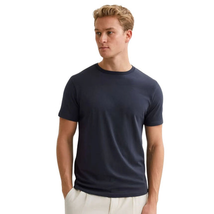 Bless Cotton T-Shirts Navy Short Sleeve Tops-Quality Brands Outlet-