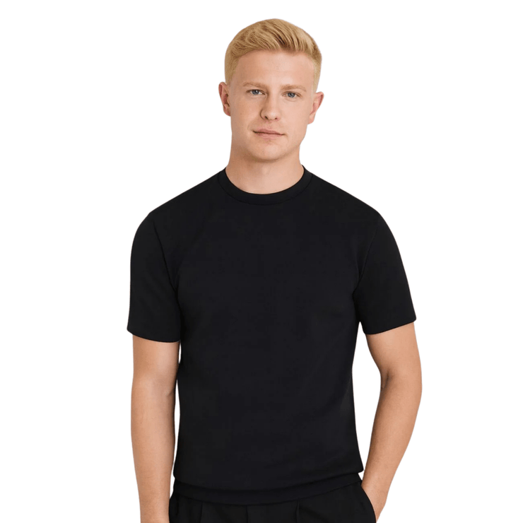 Bradley Heavyweight T-Shirts Navy Short Sleeve Tops - Quality Brands Outlet