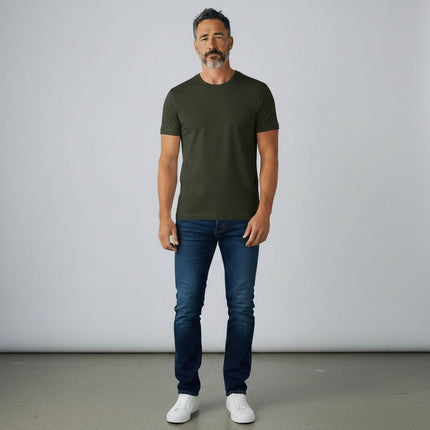 Bless Cotton T-Shirt Summer Tops Oxidised Green-Quality Brands Outlet-