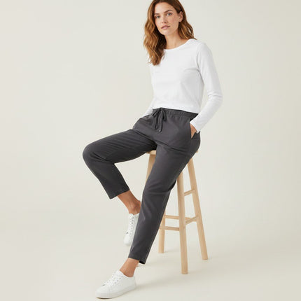 Hush Grey Elasticated Waistband Trousers-Quality Brands Outlet-