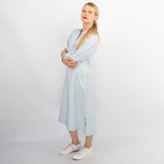 White Stuff Blue Rosie Linen Long Sleeve Shirt Dresses