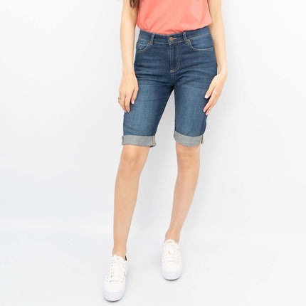 White Stuff Isla Blue Denim Stretch Casual Summer Shorts-Quality Brands Outlet-