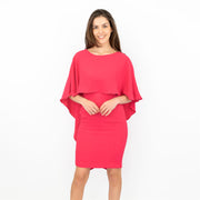 Coast Sofia Cape Pink Knee Length Shift Dress - Quality Brands Outlet