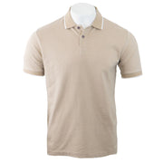 Austin Reed Men Cotton Sand Beige Polo Shirts Short Sleeve Casual Jersey Tops - Quality Brands Outlet