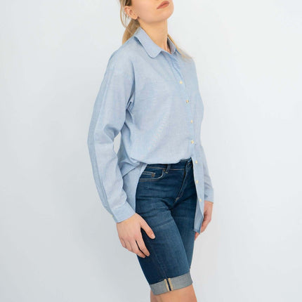 Next Longline Long Sleeve Loose Relaxed Fit Cotton Shirts-Quality Brands Outlet-