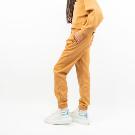 Lyle & Scott Girls Long Sleeve Mustard Yellow Cropped Fleece Lined Sweatshirts-Quality Brands Outlet-