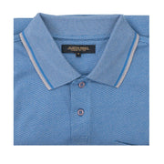 Austin Reed Men Cotton Light Blue Polo Shirts Short Sleeve Casual Jersey Tops - Quality Brands Outlet