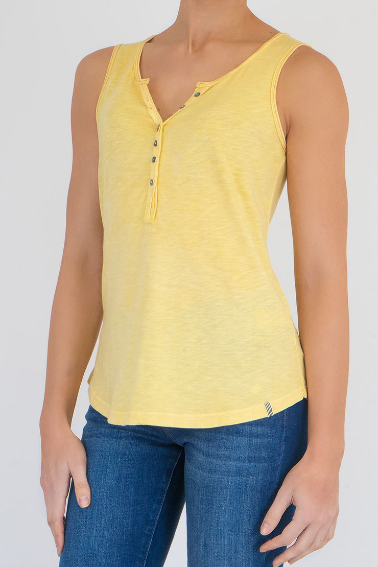 White Stuff Vest Sleeveless Button Up Cotton Jersey Cami Top - Quality Brands Outlet