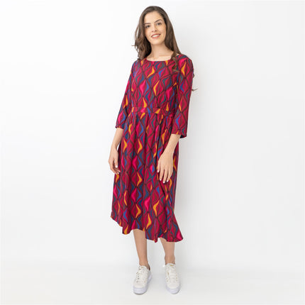 Seasalt Forestry Dress Festive Ribbons Red Ship-Quality Brands Outlet-