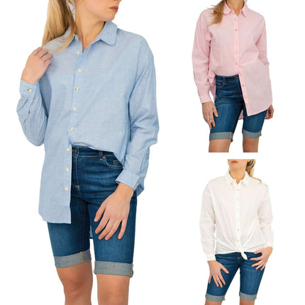 Next Longline Long Sleeve Loose Relaxed Fit Cotton Shirts-Quality Brands Outlet-