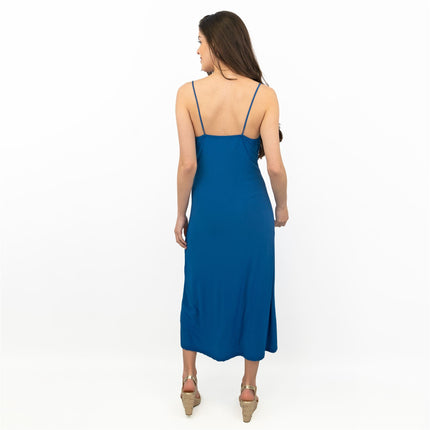 Coast Blue Cowl Neck Sleeveless Spaghetti Strap Midi Dresses-Quality Brands Outlet-