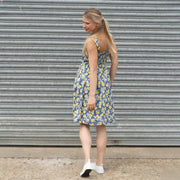 Lemon Print Sundresses Lightweight Cotton Sleeveless Strappy Women's Summer Dresses