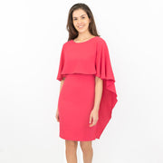 Coast Sofia Cape Pink Knee Length Shift Dress - Quality Brands Outlet