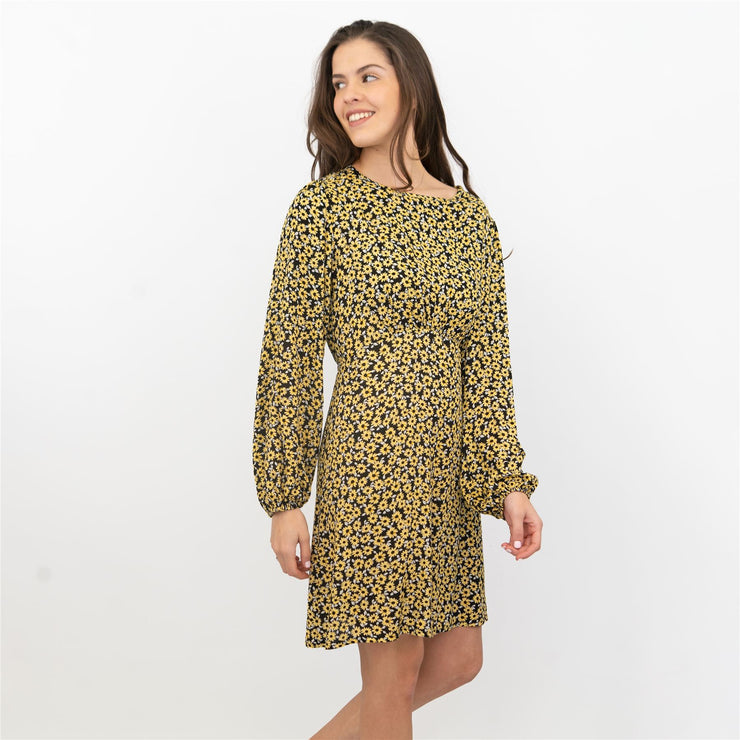 Karen Millen Sunflower Long Sleeve Lightweight Dress - Quality Brands Outlet