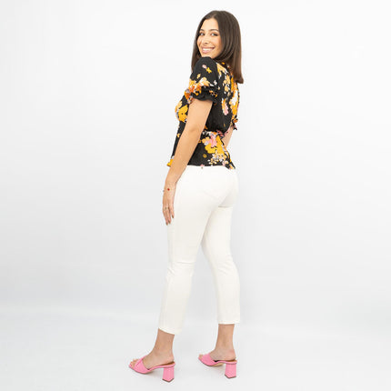 Oasis Vibrant Floral Puff Sleeve Top