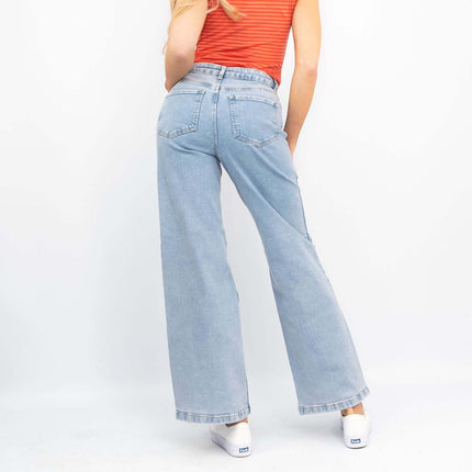 Hush Flare Wide Leg High Waisted Jeans for Women-Quality Brands Outlet-