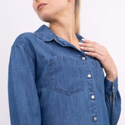 F&F Long Sleeve Blue Denim Shirt