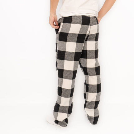 Old Navy Mens Plaid Tartan PJ Black Buffalo Style Bottoms