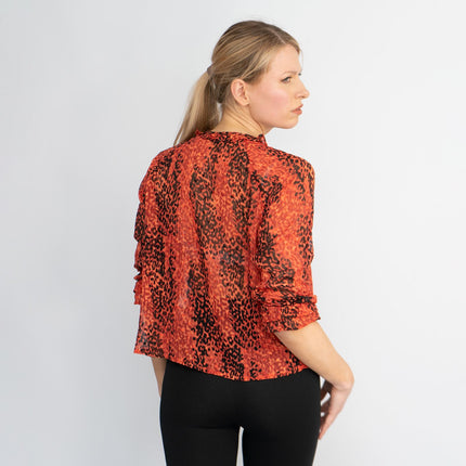 Women's Next Top Red Leopard Print - Quality Brands Outlet